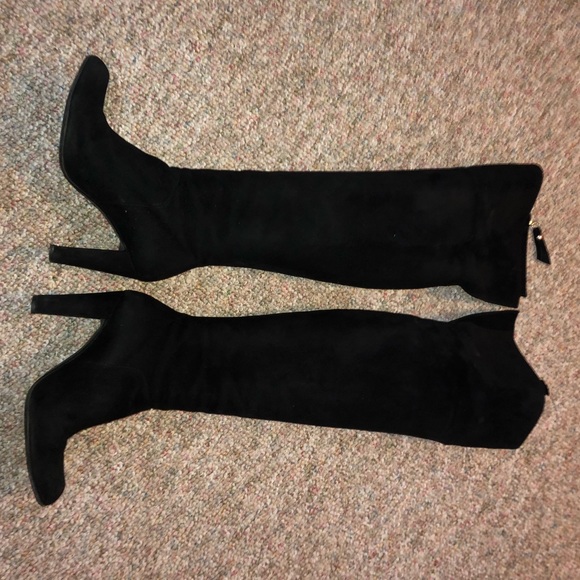 Stuart Weitzman black suede over the knee boots 9 - Picture 5 of 8